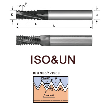 svart tools,Metallo duro nero,Frese per filettatura esterna in metallo duro integrale ISO UN Mill-thread
