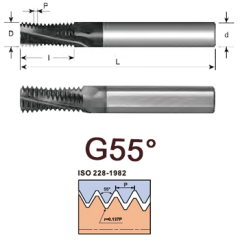 svart tools,Metal duro negro,G55° Mill-thread solid carbide for intertal and external thread