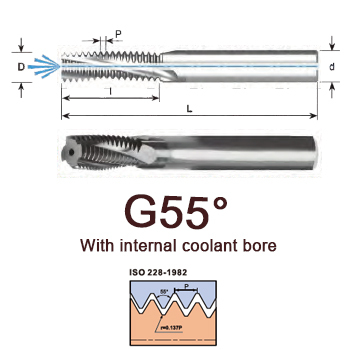 svart tools,Svart Hard Metal,G55°  Mill-thread solid carbide with coolant bore for intertal and external thread