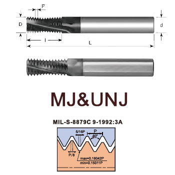 svart tools,Schwarzes Hard Metal,MJ UNJ Mill-Thread Außen- und Innengewindefräser aus Vollhartmetall