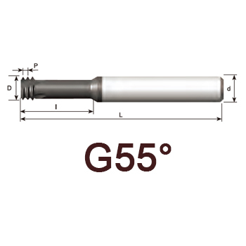 svart tools,Metal duro negro,G55° Mill-thread solid carbide for internal and external thread