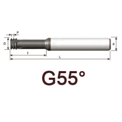 svart tools,Metal duro negro,G55° Mill-thread solid carbide for internal and external thread