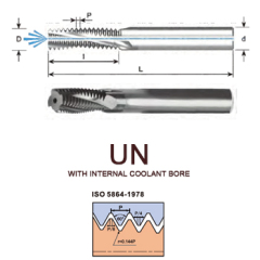 svart tools,Metallo duro nero,UN Mill-thread in metallo duro integrale con foro di raffreddamento interno per filettatura interna