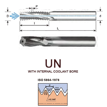 svart tools,Metallo duro nero,UN Mill-thread in metallo duro integrale con foro di raffreddamento interno per filettatura interna