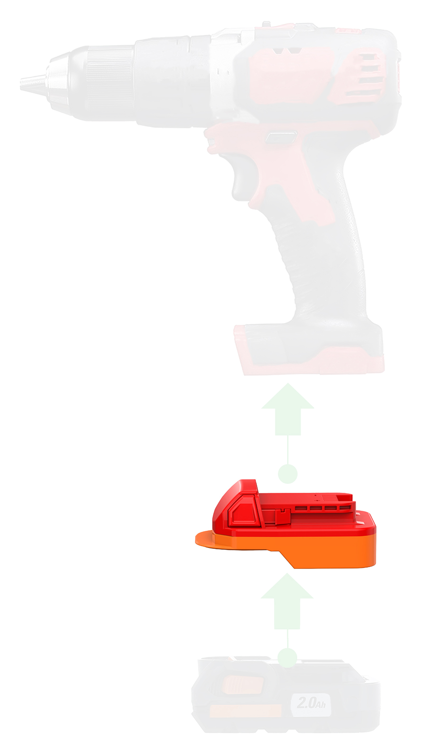 1 Adapter for Ridgid 18V Batteries to Power Milwaukee M18 Tools - No Charging Function, Adapter Only, Battery and Tool Not Included