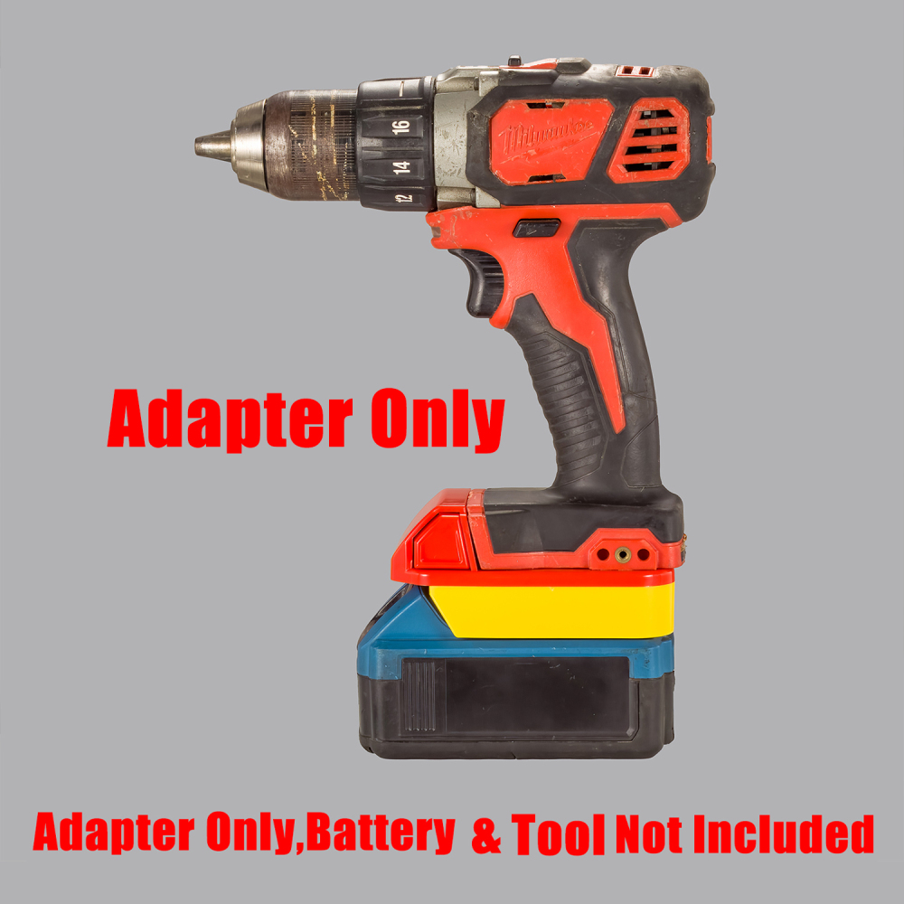 1 Adapter for Hercules 20v or DeWalt 20v Batteries to Power Milwaukee M18 Tools - No Charging Function, Adapter Only, Battery and Tool Not Included