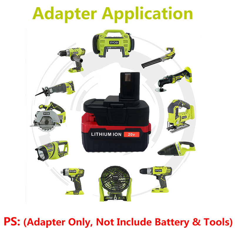 1 Adapter for Porter-Cable 20V Batteries to Power Ryobi 18v Tools - No Charging Function, Adapter Only, Battery and Tool Not Included