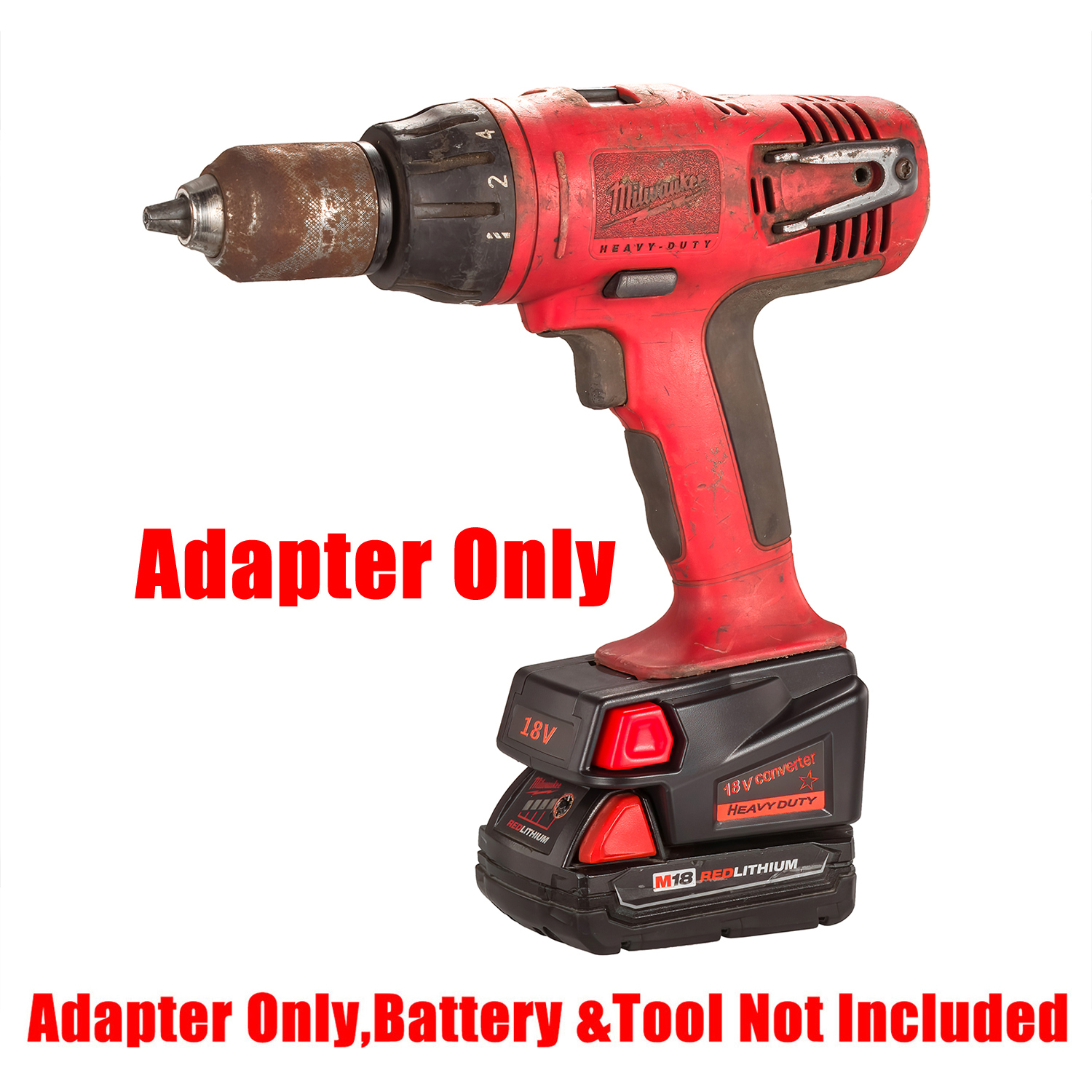 1 Adapter for Milwaukee M18 18v or DeWalt 20v Batteries to Power Milwaukee Older V18 Tools - No Charging Function, Adapter Only, Battery and Tool Not Included
