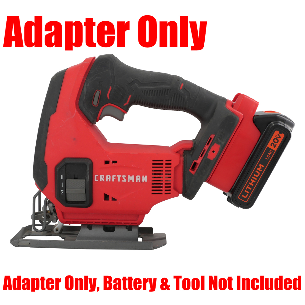 1 Adapter for Black & Decker 20v MAX Batteries to Power To Craftsman V20 Tools - No Charging Function, Adapter Only, Battery and Tool Not Included