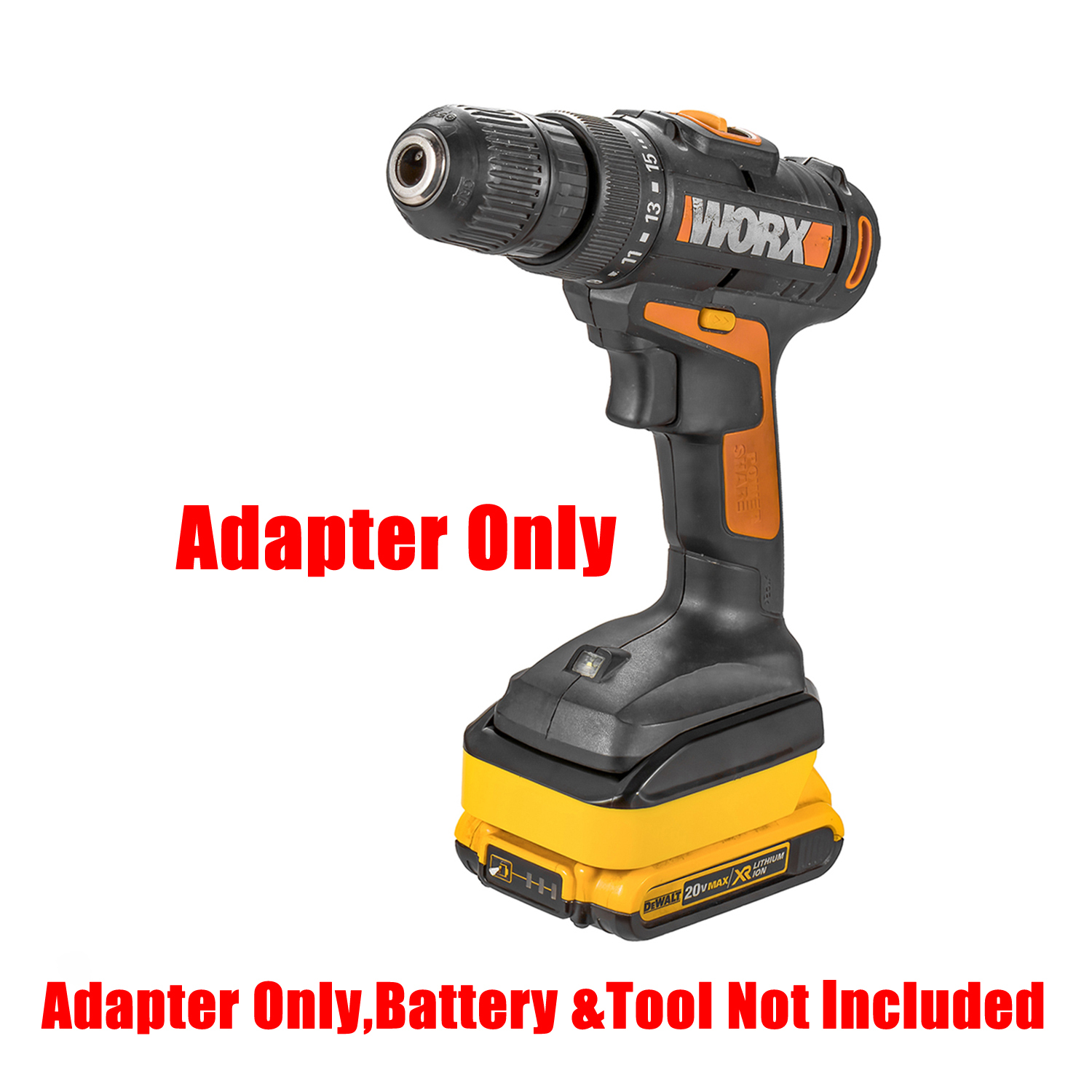 1 Adapter for DeWalt 20v Bauer 20v Batteries to Power Worx 20v Tools - No Charging Function, Adapter Only, Battery and Tool Not Included
