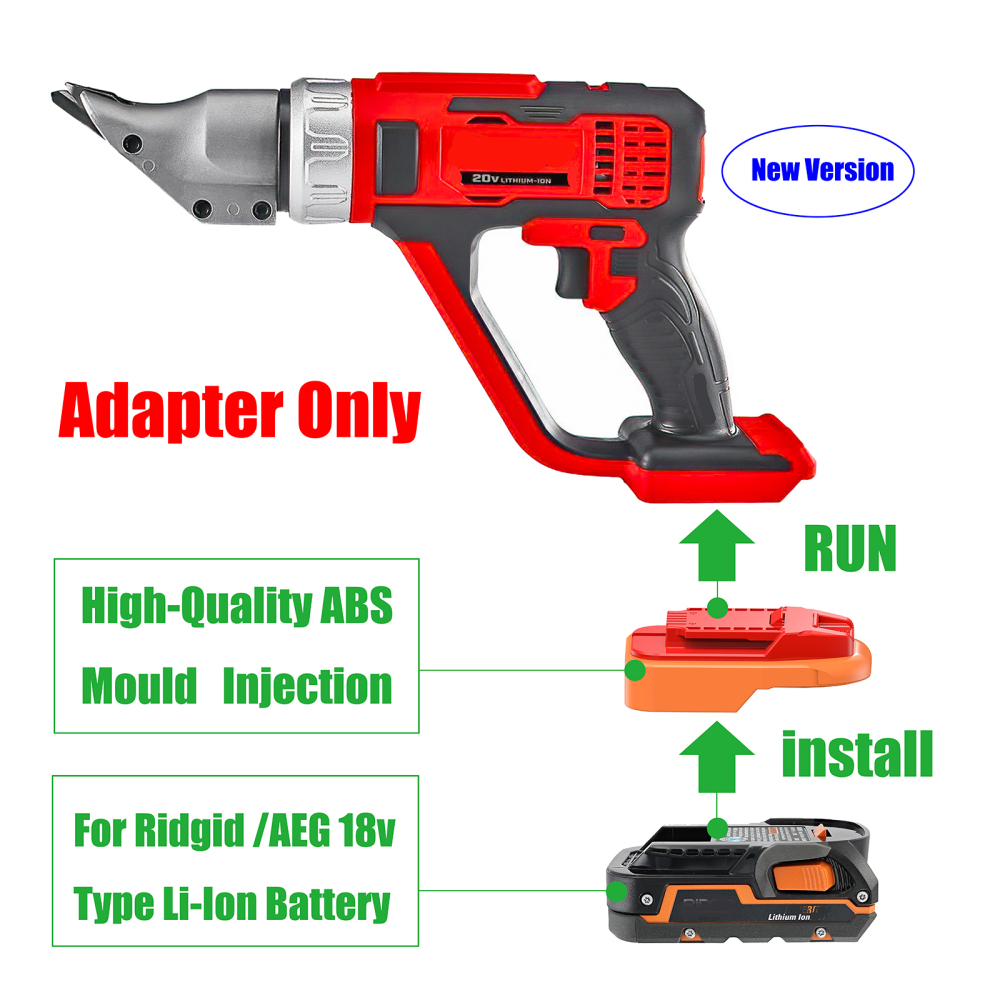1 Adapter for Ridgid 18v Batteries to Power To Bauer 20v Tools - No Charging Function, Adapter Only, Battery and Tool Not Included