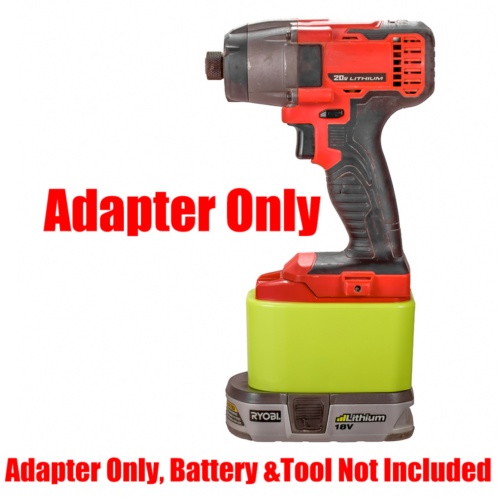1 Adapter for Ryobi 18v One+ Batteries to Power To Bauer 20v Tools - No Charging Function, Adapter Only, Battery and Tool Not Included