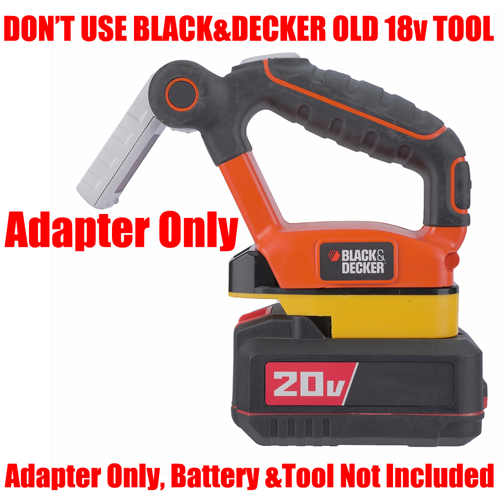 1 Adapter for DeWalt 20v Bauer 20v Batteries to Power Black Decker/Porter Cable 20v Tools - No Charging Function, Adapter Only, Battery and Tool Not Included