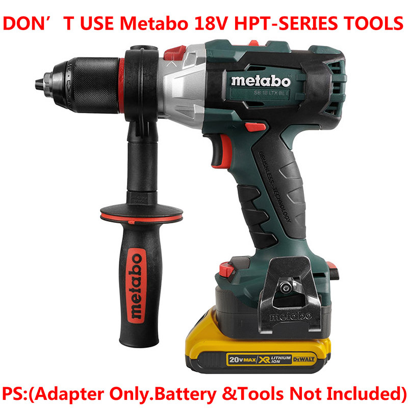1 Adapter for DeWalt 20v MAX Batteries to Power Metabo 18V Tools - No Charging Function, Adapter Only, Battery and Tool Not Included
