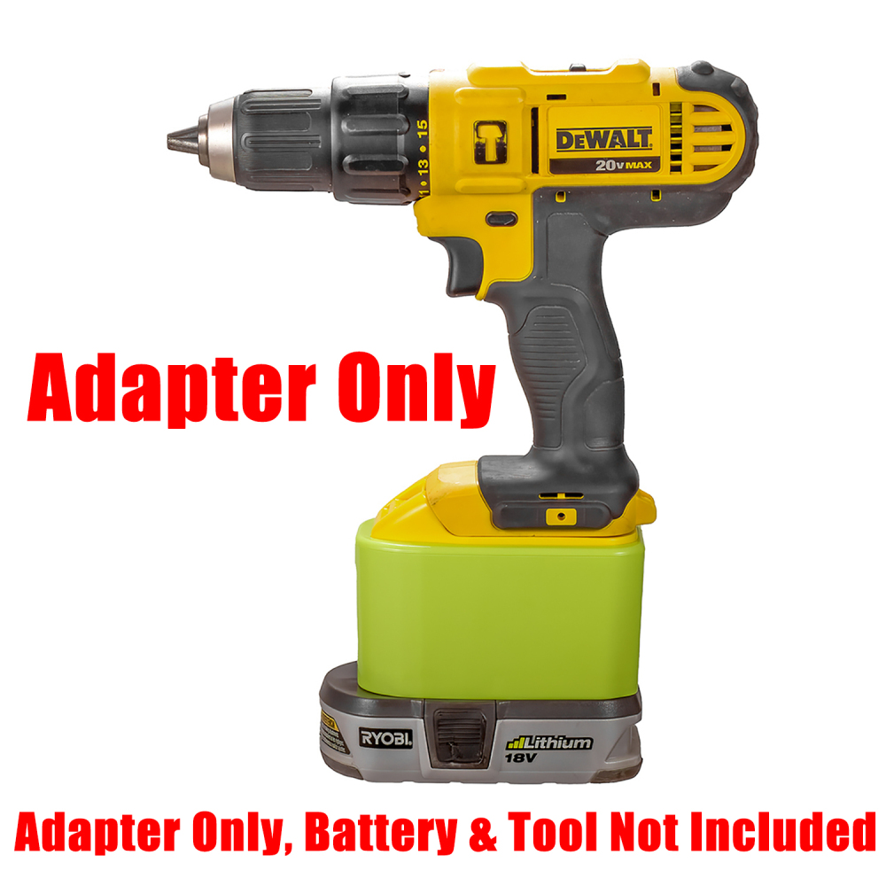 1 Adapter for Ryobi 18v Batteries to Power To DeWalt 20v MAX Tools - No Charging Function, Adapter Only, Battery and Tool Not Included