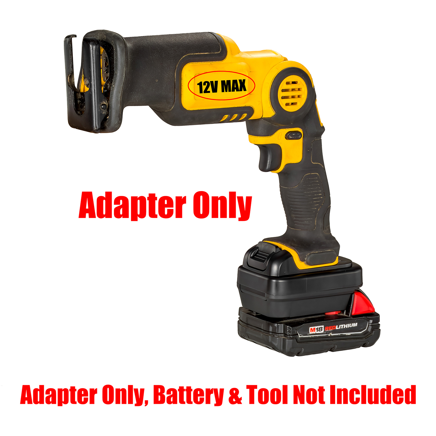 1 Adapter for Milwaukee M18 18v or DeWalt 20v Batteries to Power DeWalt 12V MAX Tools - No Charging Function, Adapter Only, Battery and Tool Not Included