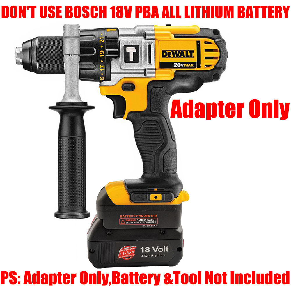 1 Adapter for BOSCH 18v Batteries to Power To DeWalt 20v MAX Tools - No Charging Function, Adapter Only, Battery and Tool Not Included
