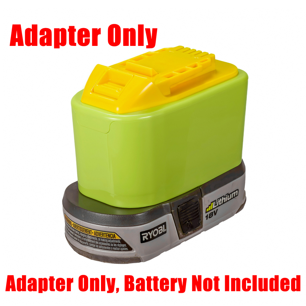1 Adapter for Ryobi 18v Batteries to Power To DeWalt 20v MAX Tools - No Charging Function, Adapter Only, Battery and Tool Not Included