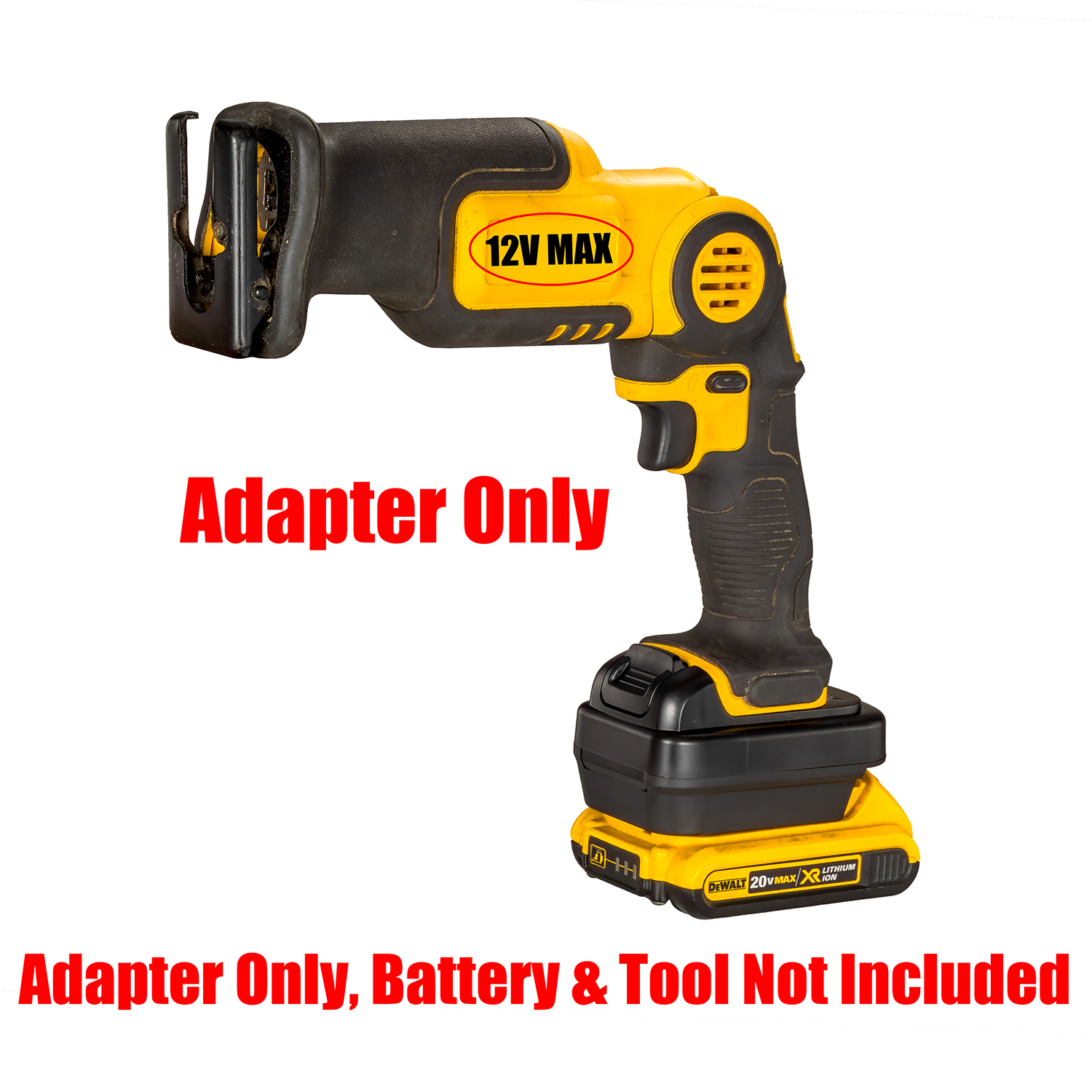 1 Adapter for Milwaukee M18 18v or DeWalt 20v Batteries to Power DeWalt 12V MAX Tools - No Charging Function, Adapter Only, Battery and Tool Not Included