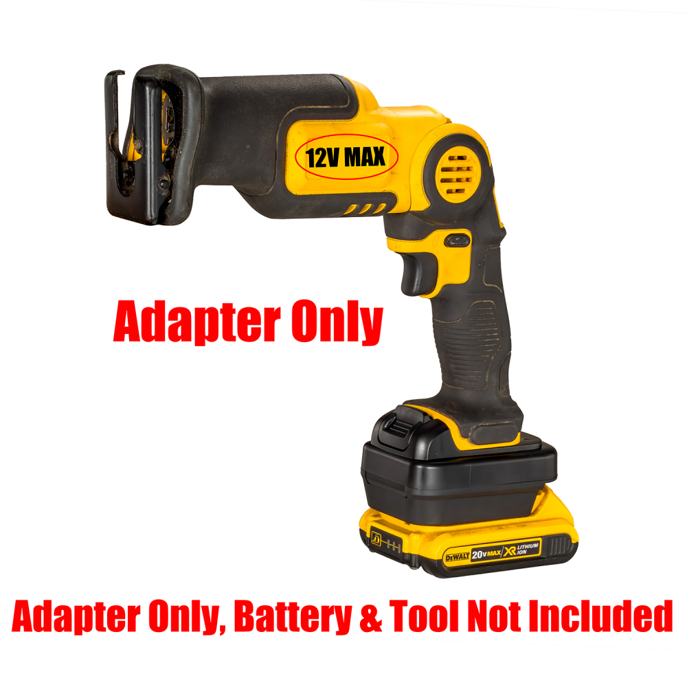 1 Adapter for Milwaukee M18 18v or DeWalt 20v Batteries to Power DeWalt 12V MAX Tools - No Charging Function, Adapter Only, Battery and Tool Not Included