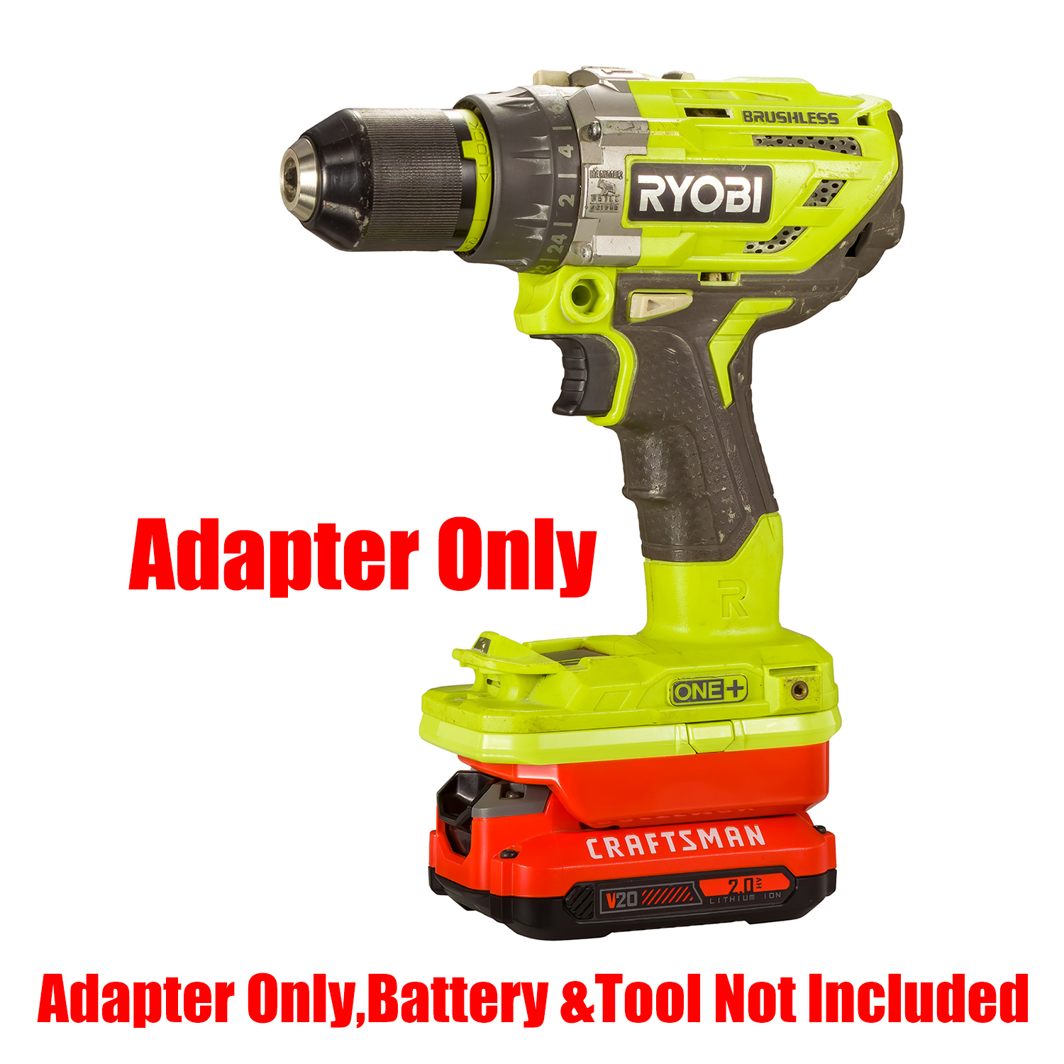 1 Adapter for Craftsman New 20v V20 Batteries to Power Ryobi 18V Tools - No Charging Function, Adapter Only, Battery and Tool Not Included