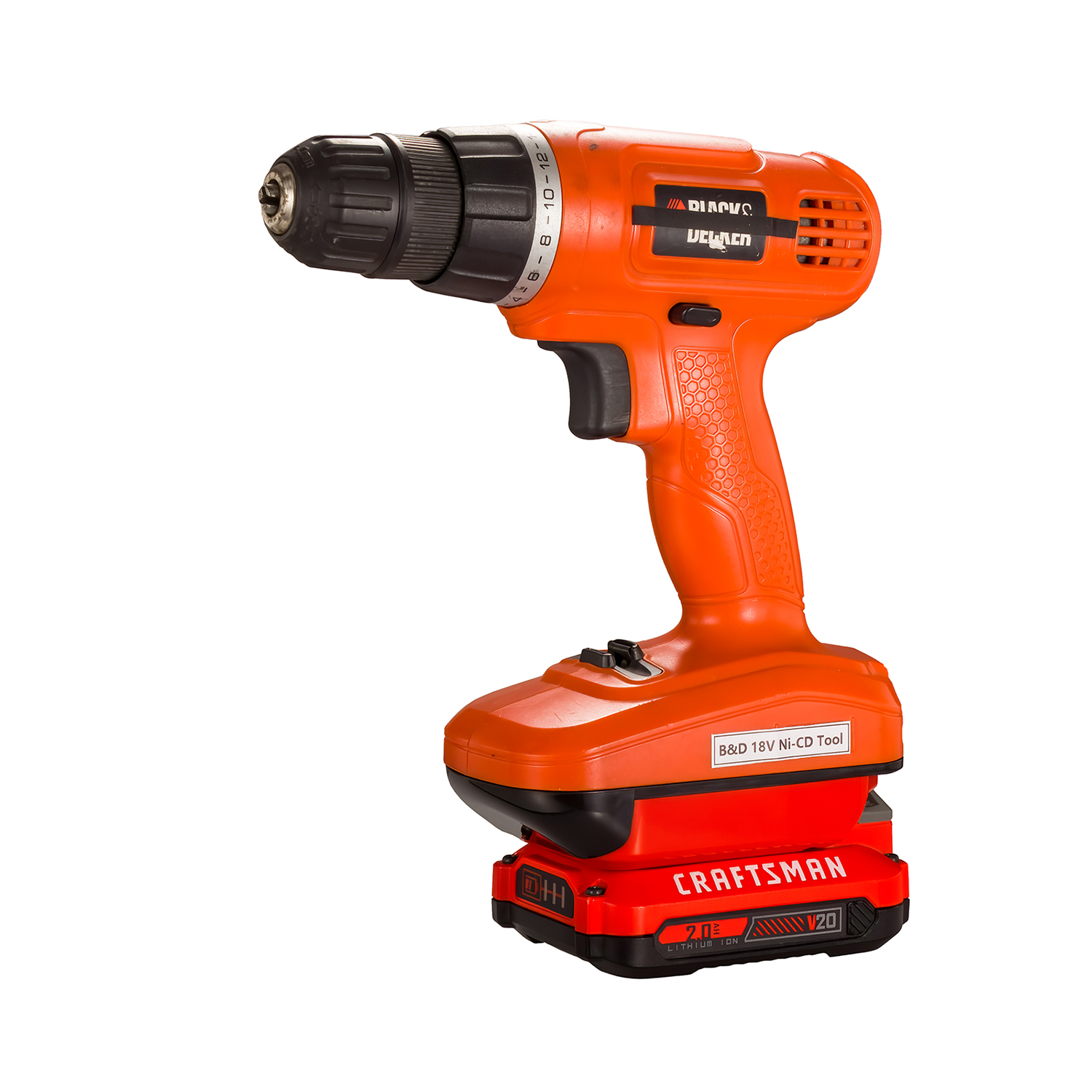 1 Adapter for Craftsman New 20v V20 Batteries to Power Black+Decker 18V Tools - No Charging Function, Adapter Only, Battery and Tool Not Included