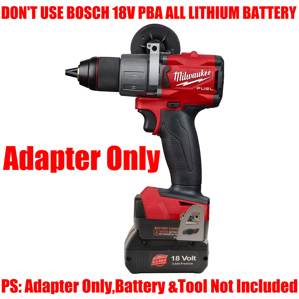 1 Adapter for Bosch 18v Blue Batteries to Power Milwaukee M18 Tools - No Charging Function, Adapter Only, Battery and Tool Not Included
