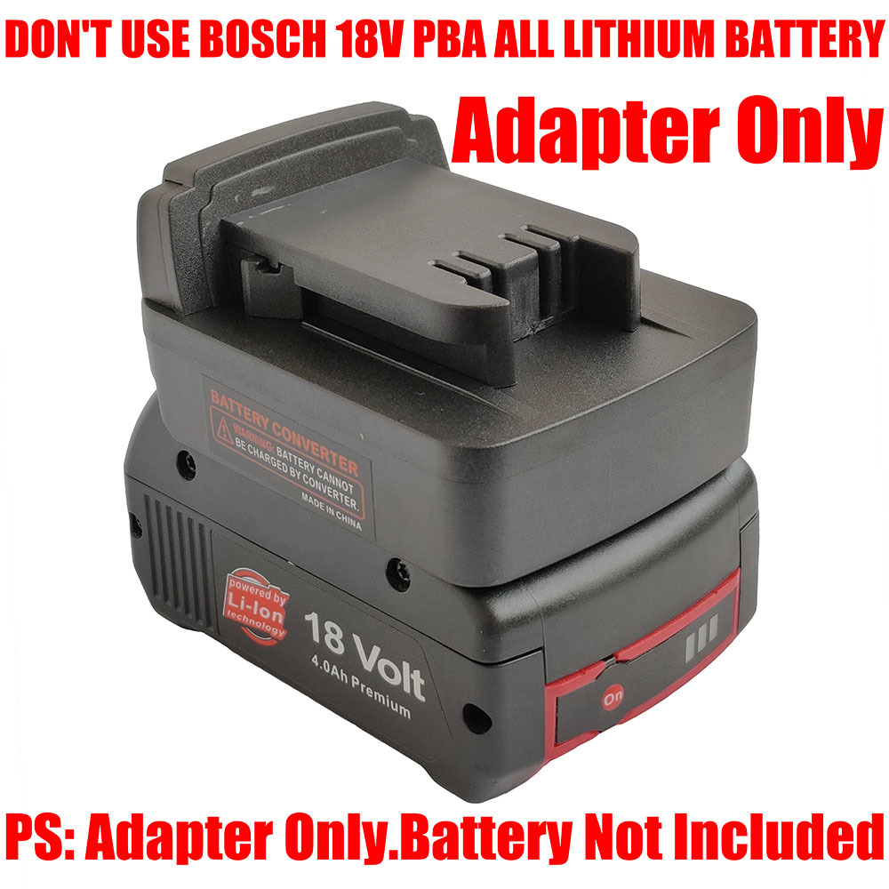 1 Adapter for Bosch 18v Blue Batteries to Power Milwaukee M18 Tools - No Charging Function, Adapter Only, Battery and Tool Not Included