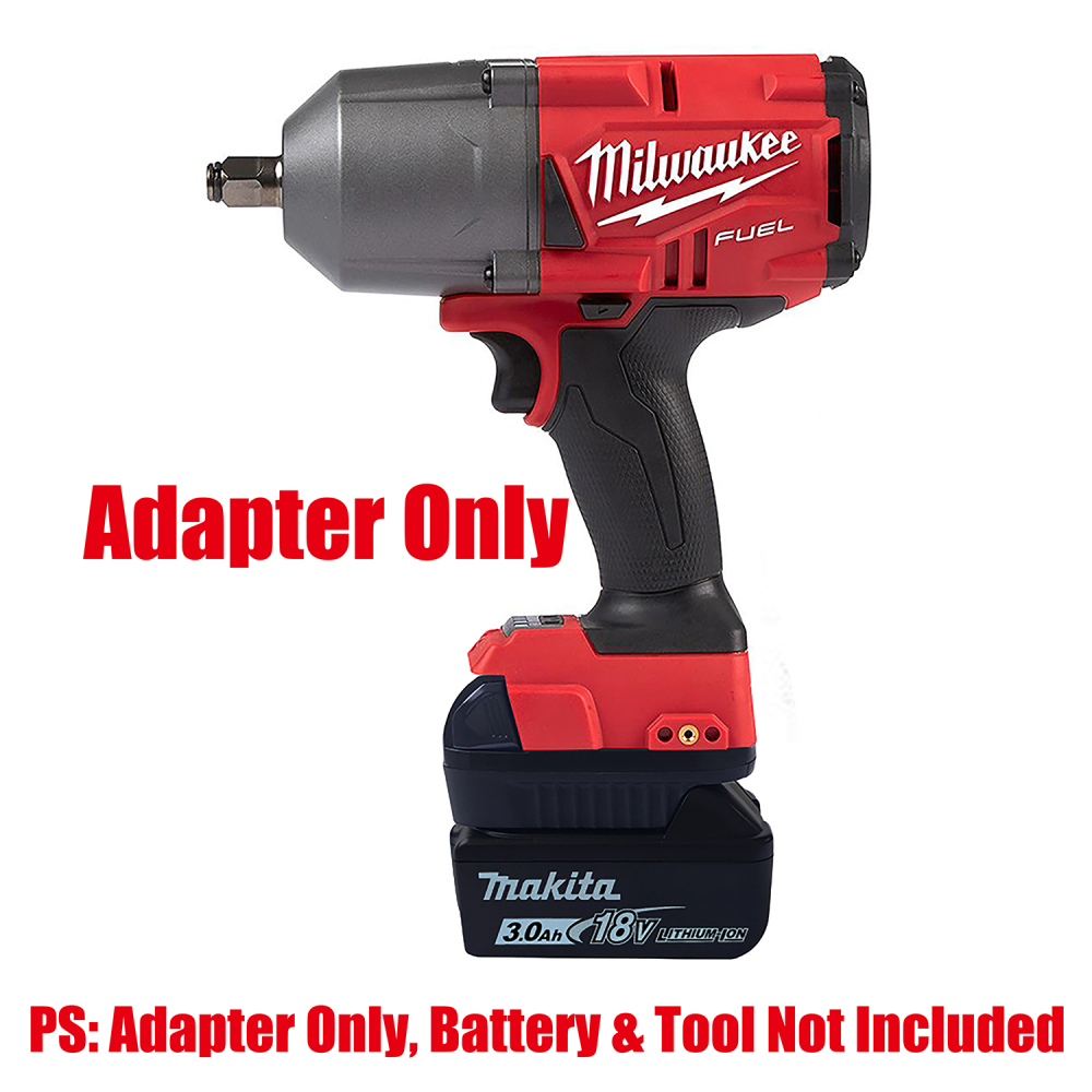 Makita 18V BL18XX Li-ion Battery to Milwaukee M18 Cordless Drill Tools Adapter - No Charging Function, Adapter Only, Battery and Tool Not Included