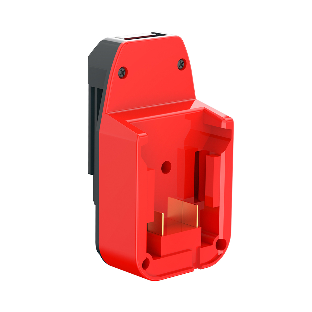 1x Milwaukee M18 RED Li-ION Battery To PORTER CABLE 20V MAX Tool Adapter - No Charging Function, Adapter Only, Battery and Tool Not Included