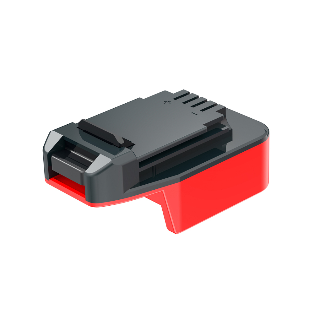 1x Milwaukee M18 RED Li-ION Battery To PORTER CABLE 20V MAX Tool Adapter - No Charging Function, Adapter Only, Battery and Tool Not Included