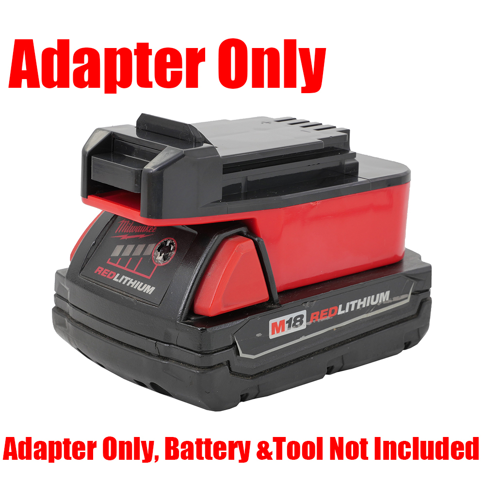 Milwaukee M18 Batteries Convert To Black & Decker 20v MAX (NOT OLD 18v) Adapter - No Charging Function, Adapter Only, Battery and Tool Not Included