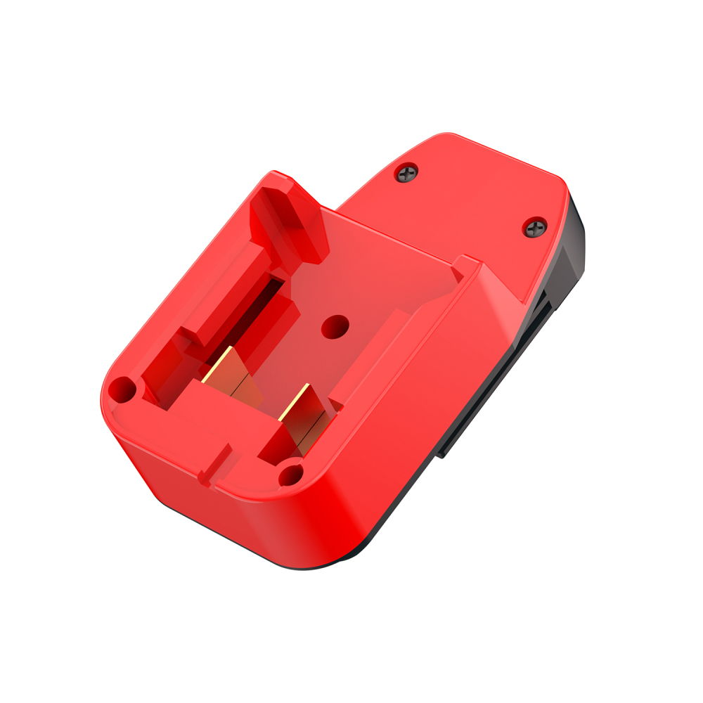 1x Milwaukee M18 RED Li-ION Battery To PORTER CABLE 20V MAX Tool Adapter - No Charging Function, Adapter Only, Battery and Tool Not Included