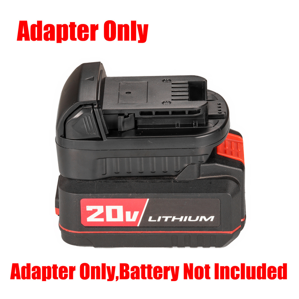 2-IN-1 Adapter Work On Bauer DeWalt 20V Li-Ion Battery For Milwaukee M18/XC Tool - No Charging Function, Adapter Only, Battery and Tool Not Included