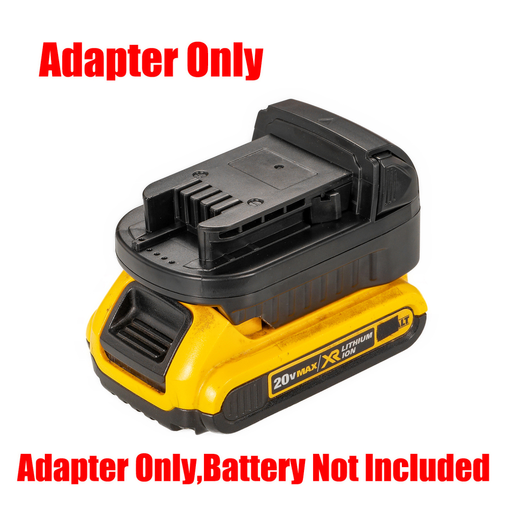 2-IN-1 Adapter Work On Bauer DeWalt 20V Li-Ion Battery For Milwaukee M18/XC Tool - No Charging Function, Adapter Only, Battery and Tool Not Included