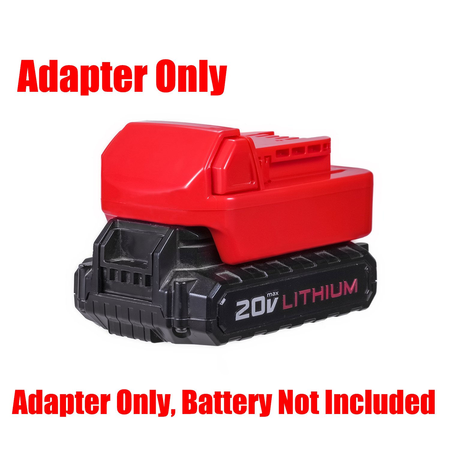 1x Adaptor# Porter Cable/ Black Decker 20v MAX Batteries To Milwaukee M18 Tools - No Charging Function, Adapter Only, Battery and Tool Not Included