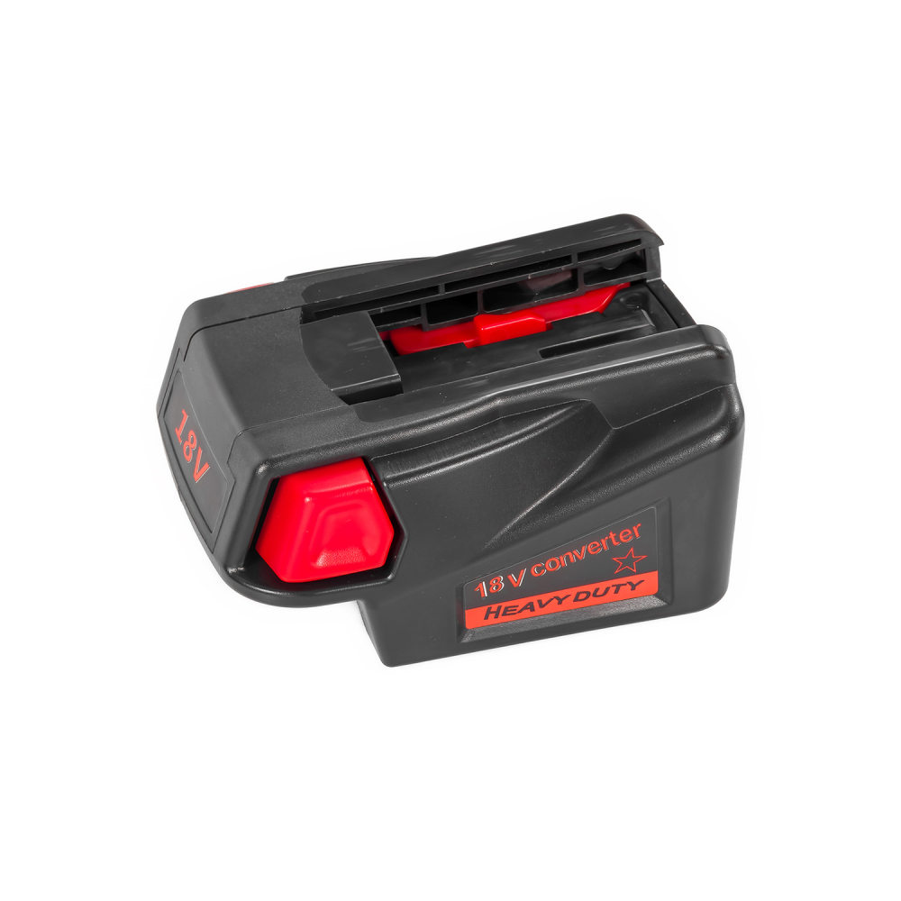 1x Milwaukee M18 RED Li-Ion Battery Convert to V18 18-Volt Ni-CD Tools Adapter - No Charging Function, Adapter Only, Battery and Tool Not Included