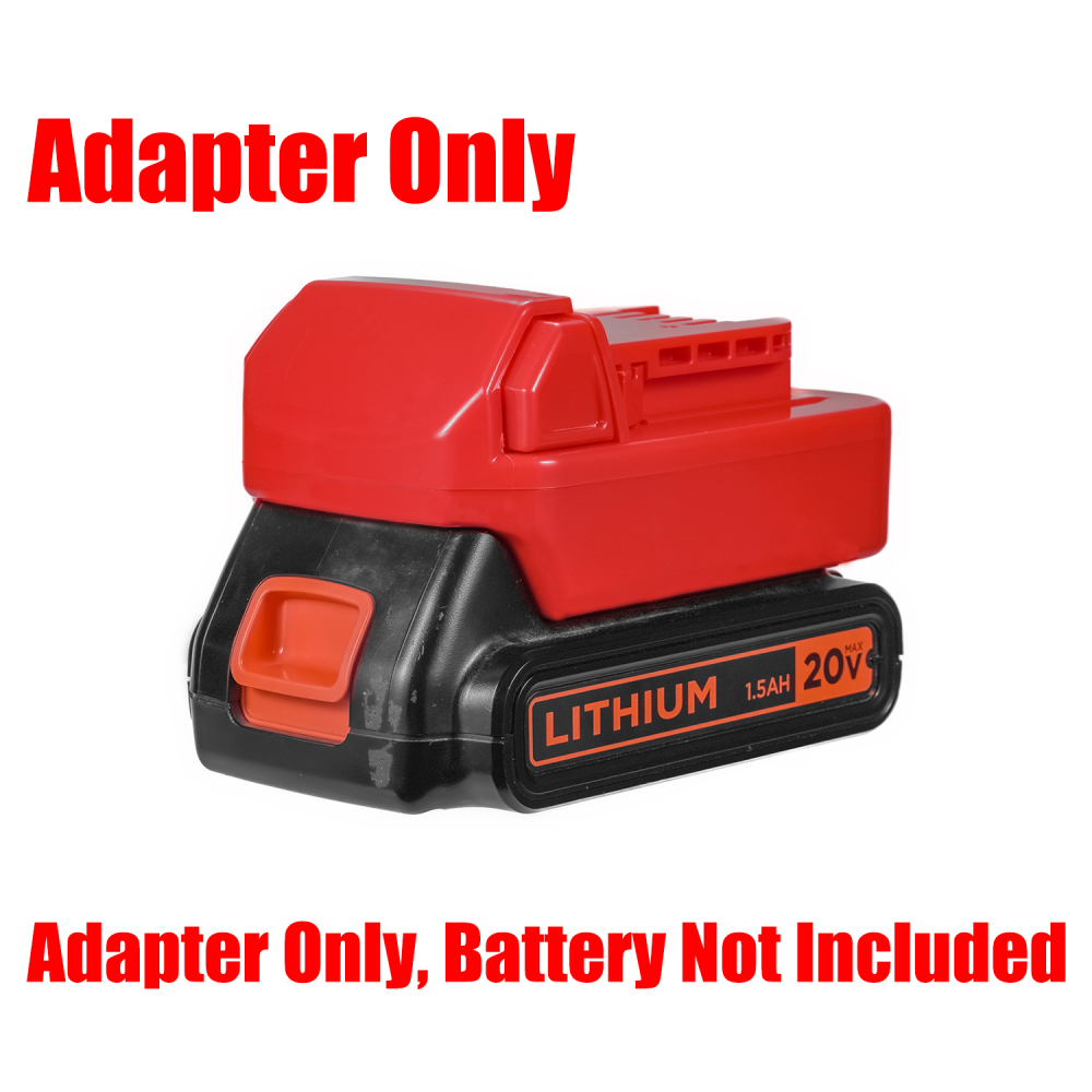 1x Adaptor # Black Decker 20v MAX (Not Old 18v) Batteries To Milwaukee M18 Tools - No Charging Function, Adapter Only, Battery and Tool Not Included