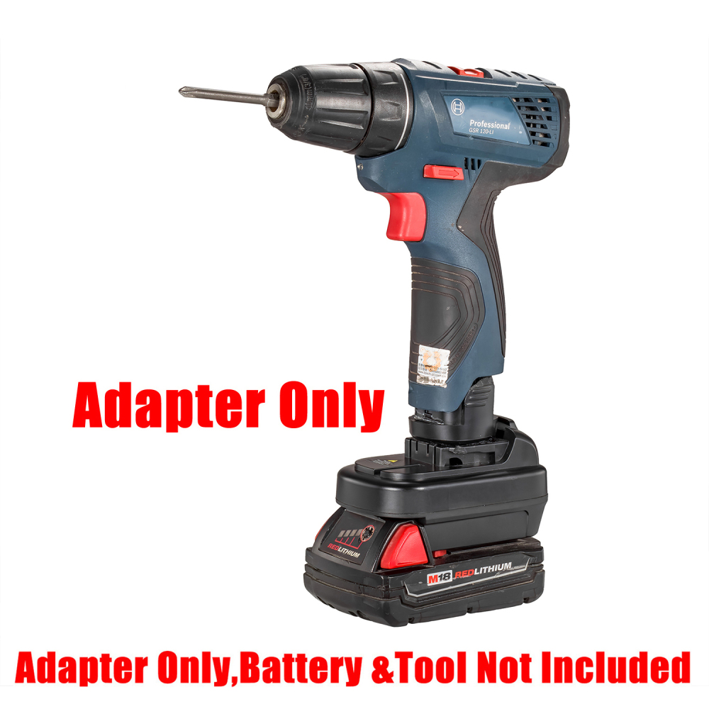 1 Adapter for Bosch 12v Tool To DeWalt 20v, Milwaukee M18 Battery - No Charging Function, Adapter Only, Battery and Tool Not Included