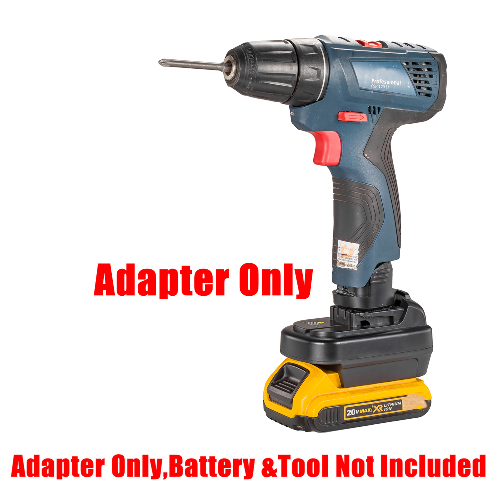 1 Adapter for Bosch 12v Tool To DeWalt 20v, Milwaukee M18 Battery - No Charging Function, Adapter Only, Battery and Tool Not Included