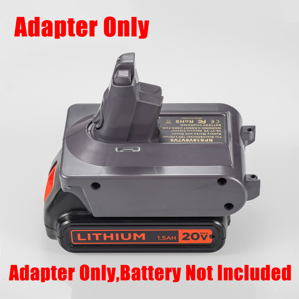 1 Adapter for Porter Cable /Black & Decker 20v MAX Battery To Dyson V6 V7 V8 Vacuum - No Charging Function, Adapter Only, Battery and Tool Not Included