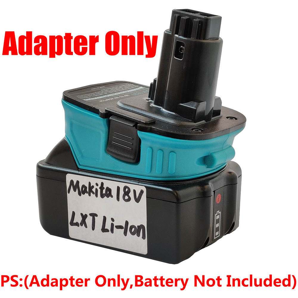 1 Adapter to Use Makita 18V BL1850/LXT Li-Ion Battery with DeWalt 18V XRP Ni-CD Tools, No Charging Function
