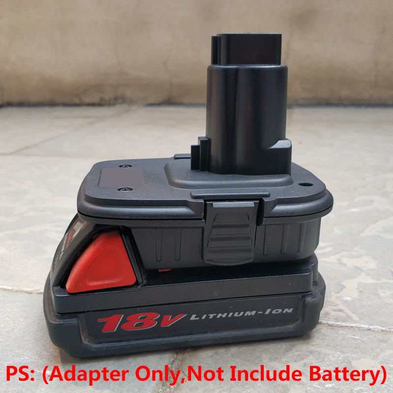 1 Adapter for DeWalt DCB200 & Milwaukee M18 Li-Ion Battery to Fit DeWalt 18V Ni-CD Tools - Manually Modified for Compact Connection Version