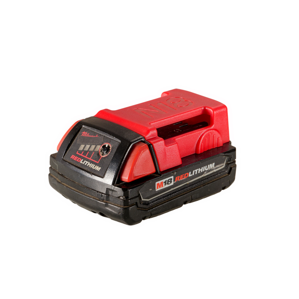 2x Milwaukee 18V Slider Li-ion Battery Protection Mounts/Shelf Rack/Belt Buckle