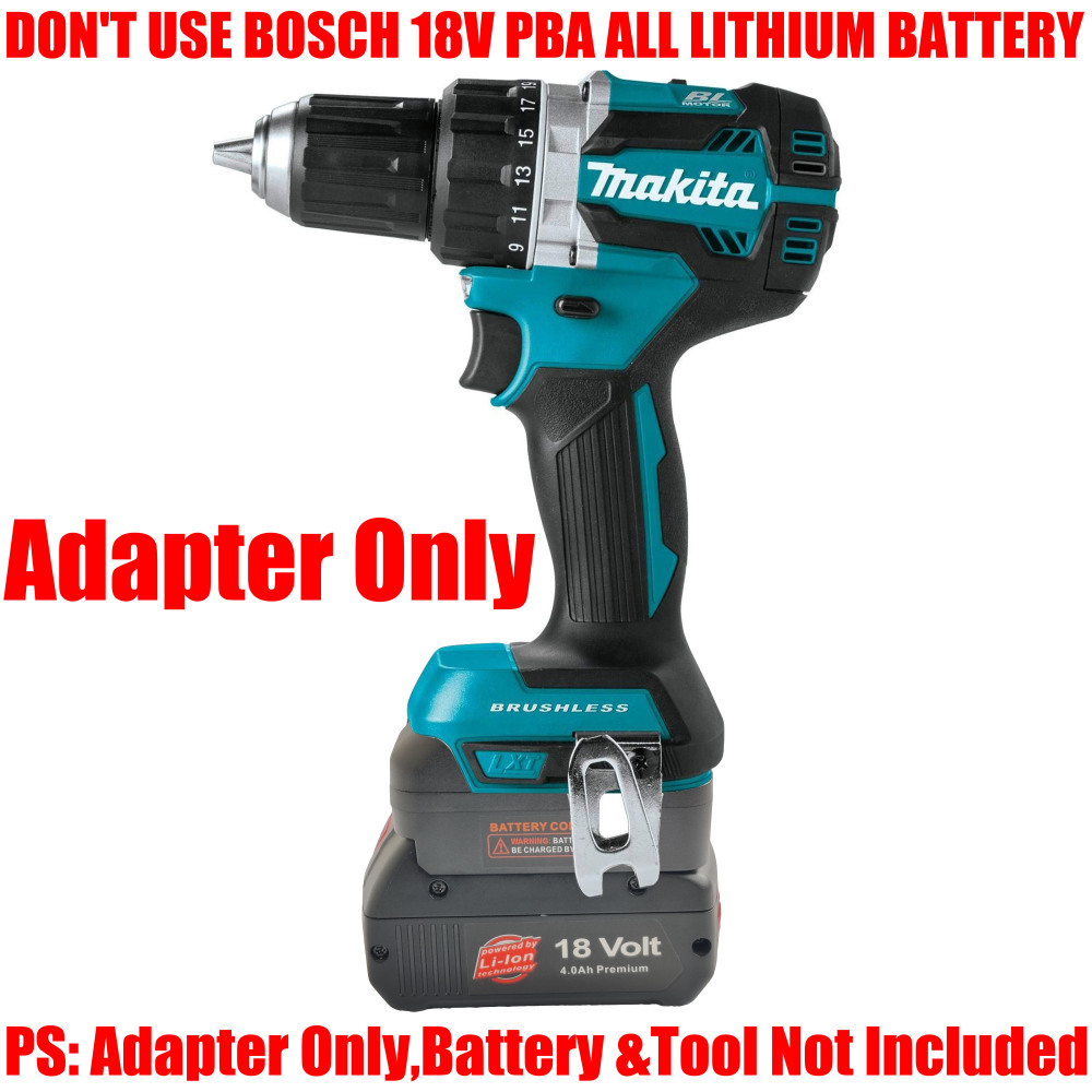 1x Adapter Makita 18V LXT Tools Work On BOSCH 18V BAT609/618 Li-Ion Battery