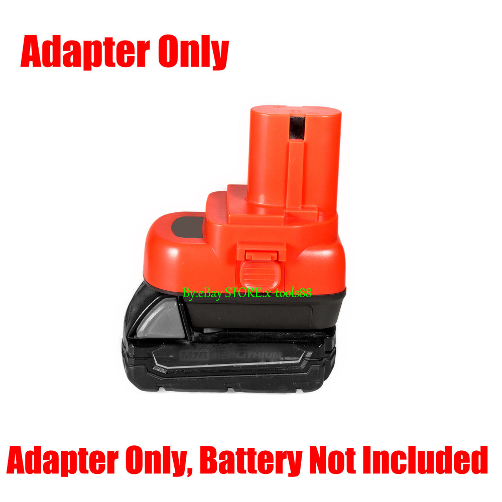 1x Adapter Upgrade Milwaukee M12 Tools to Milwaukee M18 / DeWalt 20V Battery