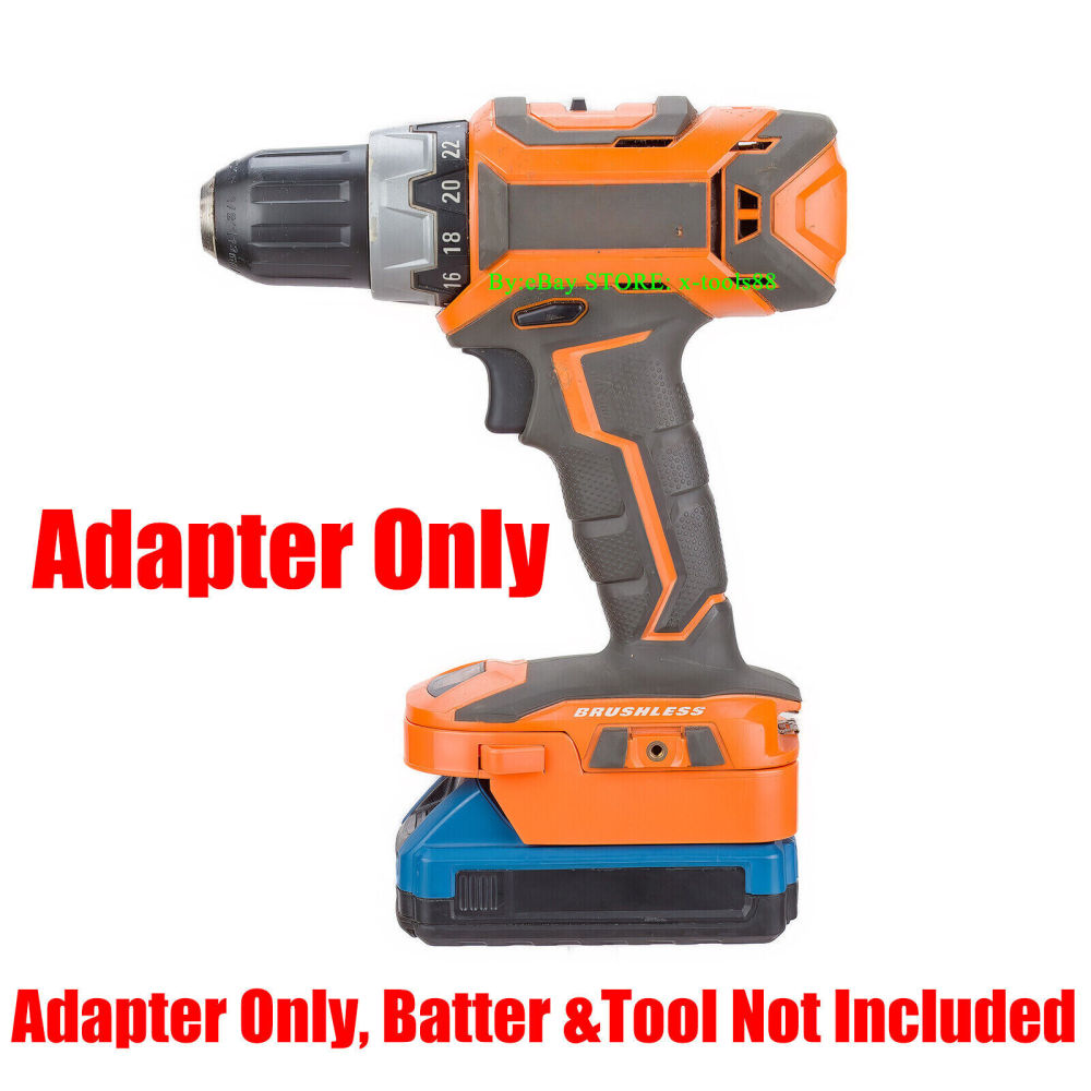 1x Adapter DeWalt 20v MAX XR & Hercules 20V Li-Ion Battery to Power Ridgid 18V Tools
