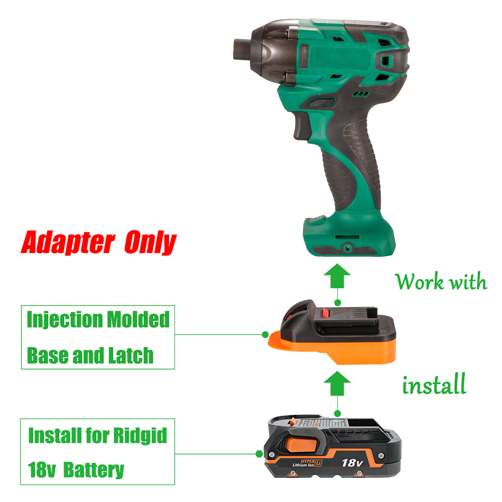 1x Adapter Ridgid 18V Batteries to Power  Masterforce BOOST 20V Tools