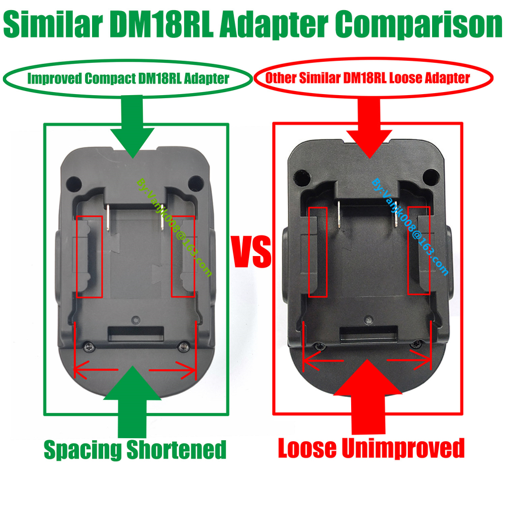 1 BMS Adapter Dewalt 20V Battery to Ryobi 18V Tool w/Discharge Protection