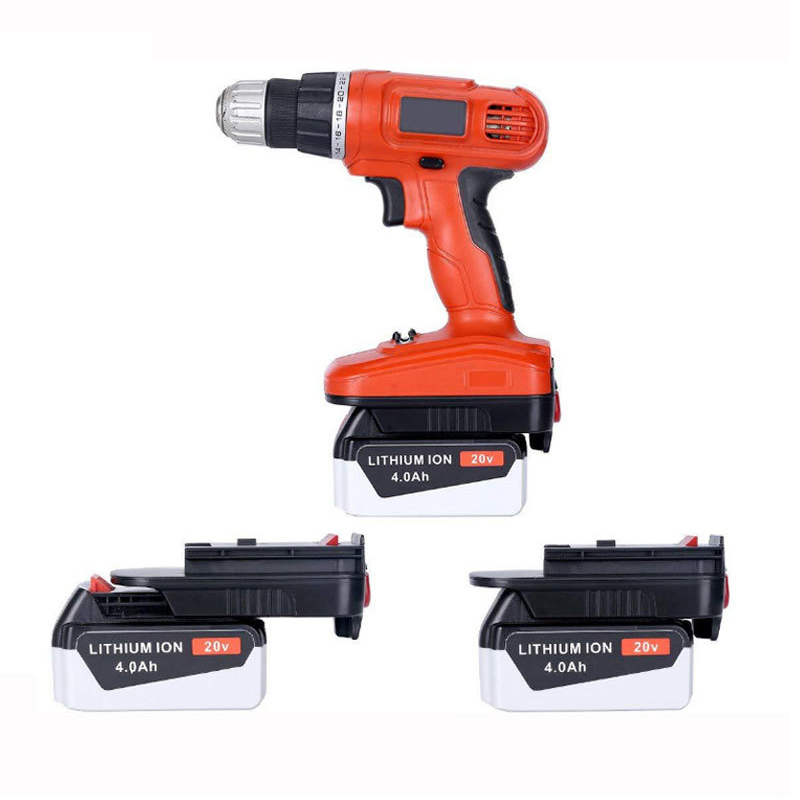 1 Adapter for Porter Cable / Black and Decker 20V MAX Lithium Battery to Power  Black and Decker 18V Ni-CD Tools